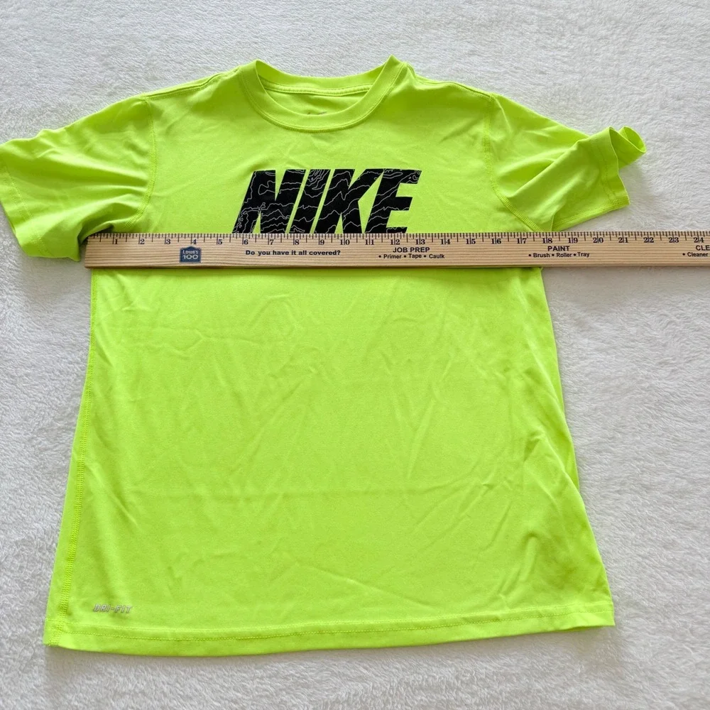Nike Graphic T-Shirt Lot Kids Medium Green Yellow Just Do It Dri-FIT 3-Pack